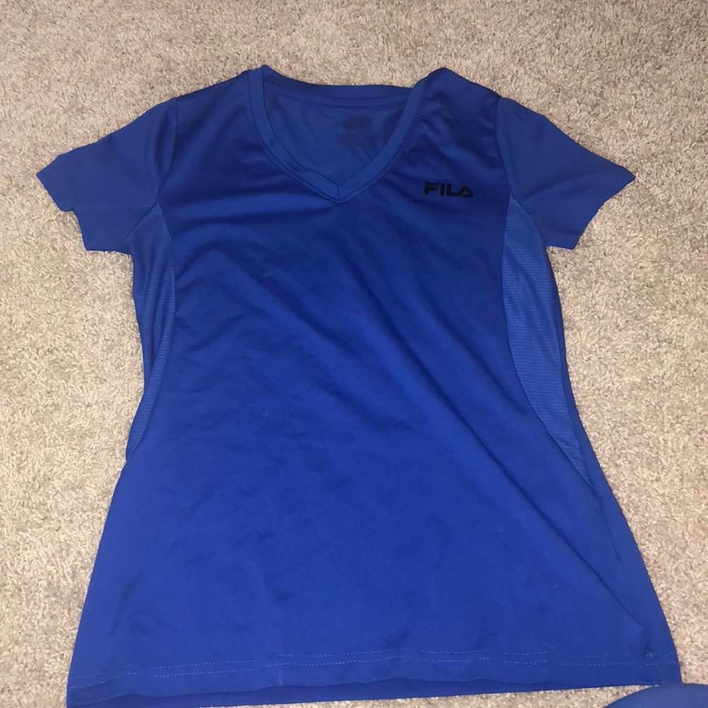 Blue FILA running shirt